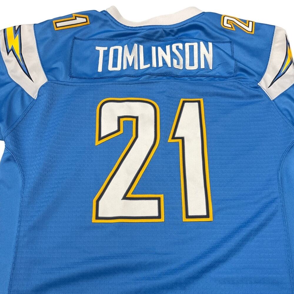 Tomlinson Chargers #21 Reebok Stitched NFL Jersey Youth XL Blue